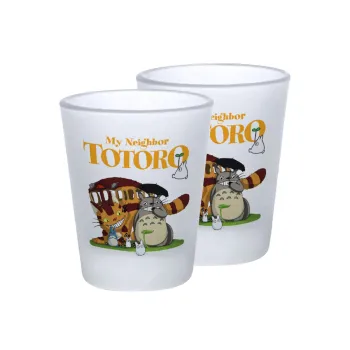 Totoro and Cat, Σφηνοπότηρα γυάλινα 45ml του πάγου (2 τεμάχια)