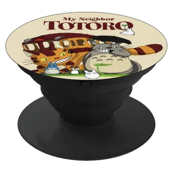 Totoro and Cat, Phone Holders Stand  Μαύρο Βάση Στήριξης Κινητού στο Χέρι