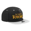 Adult Flat Snapback Hat Black/Grey, (100% COTTON TWILL, ADULT, UNISEX, ONE SIZE)