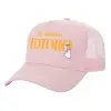 Adult Structured Trucker Hat, with Mesh, PINK (100% COTTON, ADULT, UNISEX, ONE SIZE)