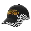 Adult Ultimate BLACK RACING Cap, (100% COTTON DRILL, ADULT, UNISEX, ONE SIZE)