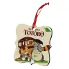 Christmas ornament polygon wooden 7.5cm