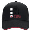 DRILL Adult Ultimate Hat BLACK/RED, (100% COTTON, ADULT, UNISEX, ONE SIZE)