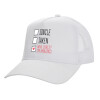 Structured Trucker Adult Hat, with Mesh, WHITE (100% COTTON, ADULT, UNISEX, ONE SIZE)