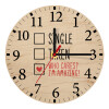 Ρολόι τοίχου ξύλινο plywood (20cm)