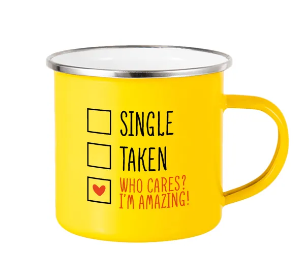 Single — Yellow Enamel Metallic Cup 360ml