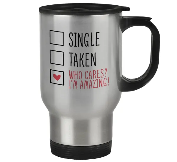 Single — Κούπα ταξιδιού ανοξείδωτη με καπάκι, διπλού τοιχώματος (θερμό) 450ml