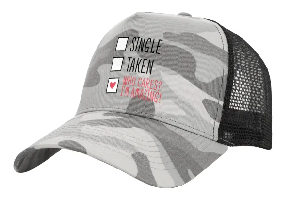 Single — Καπέλο Ενηλίκων Structured Trucker, με Δίχτυ, (παραλλαγή) Army Camo (100% ΒΑΜΒΑΚΕΡΟ, ΕΝΗΛΙΚΩΝ, UNISEX, ONE SIZE)