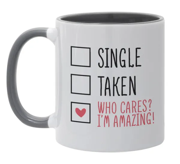 Single — Mug colored grey, ceramic, 330ml