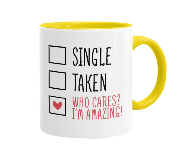 Single — Mug colored yellow, ceramic, 330ml