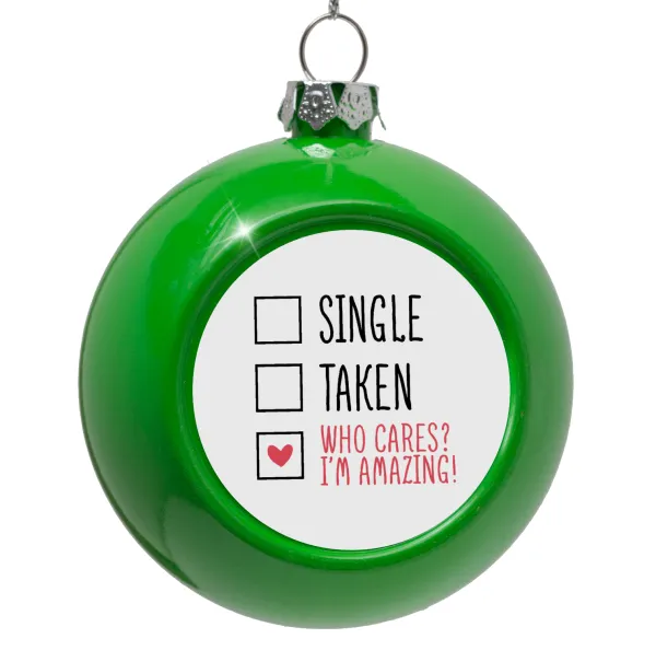 Single — Green Christmas tree ornament bauble 8cm