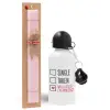 Easter Set, metallic aluminum bottle (500ml) & aromatic flat Easter candle (30cm) (PINK)