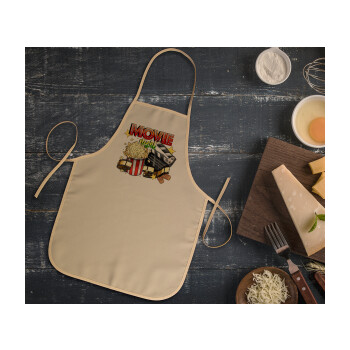 Movie night, Ποδιά Σεφ Ολόσωμη κοντή Παιδική Canvas-Like (38x50cm)