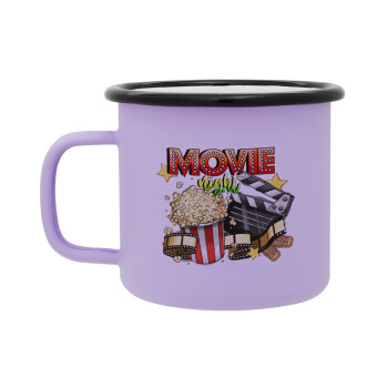 Movie night, Κούπα Μεταλλική εμαγιέ ΜΑΤ Light Pastel Purple 360ml