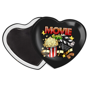Movie night, Μαγνητάκι καρδιά (57x52mm)