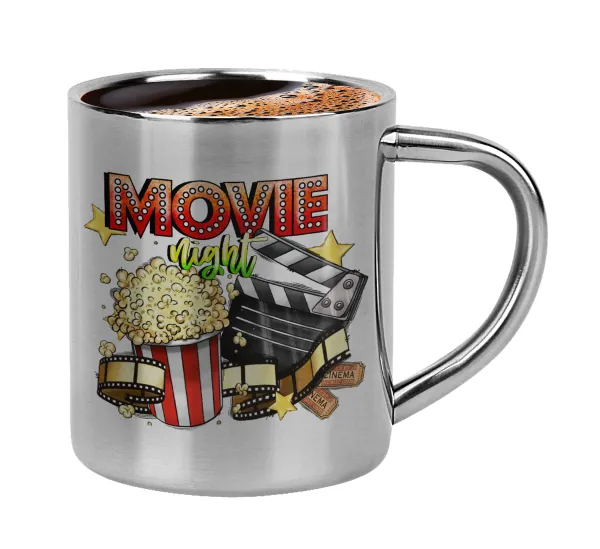 Movie night — Double-wall metal cup for espresso (220ml)