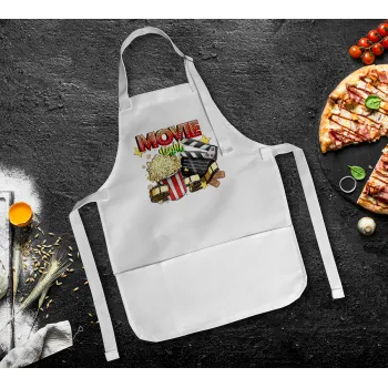 Movie night, Ποδιά Σεφ Ολόσωμη Παιδική (με ρυθμιστικά και 2 τσέπες)