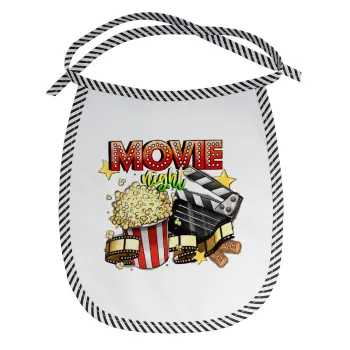 Movie night, Σαλιάρα μωρού αλέκιαστη με κορδόνι Μαύρη