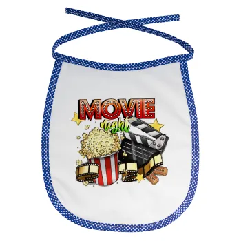 Movie night, Σαλιάρα μωρού αλέκιαστη με κορδόνι Μπλε