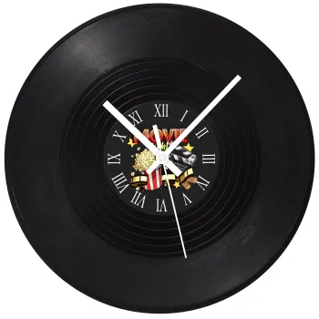 Movie night, Ρολόι τοίχου Βινύλιο (30cm)