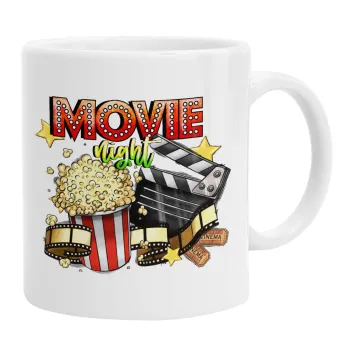 Movie night, Ceramic coffee mug, 330ml