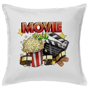 Movie night, Sofa cushion White 50x50cm includes filling