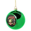 Green Christmas tree ornament ball 8cm