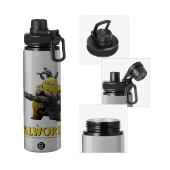 Palworld, Metallic water bottle with safety cap, 850ml aluminum