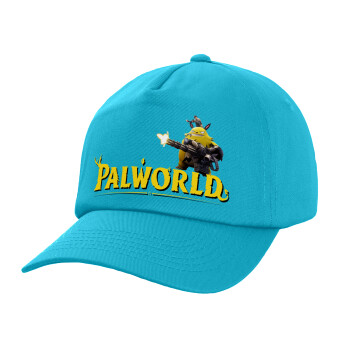 Palworld, Καπέλο παιδικό Baseball, 100% Βαμβακερό,  Γαλάζιο