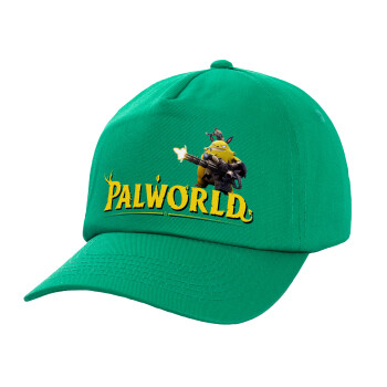 Palworld, Καπέλο παιδικό Baseball, 100% Βαμβακερό Twill, Πράσινο (ΒΑΜΒΑΚΕΡΟ, ΠΑΙΔΙΚΟ, UNISEX, ONE SIZE)