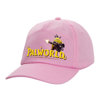 Palworld, Καπέλο παιδικό casual μπειζμπολ, 100% Βαμβακερό Twill, ΡΟΖ (ΒΑΜΒΑΚΕΡΟ, ΠΑΙΔΙΚΟ, ONE SIZE)