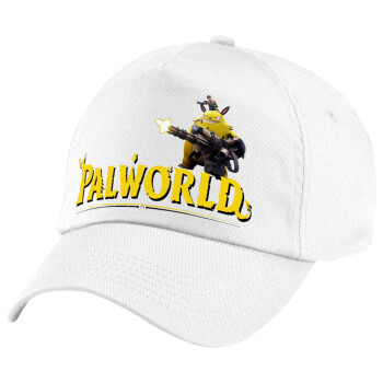 Palworld, Καπέλο παιδικό Baseball, 100% Βαμβακερό Twill, Λευκό (ΒΑΜΒΑΚΕΡΟ, ΠΑΙΔΙΚΟ, UNISEX, ONE SIZE)