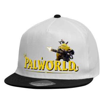 Palworld, Καπέλο παιδικό Flat Snapback, Λευκό (100% ΒΑΜΒΑΚΕΡΟ, ΠΑΙΔΙΚΟ, UNISEX, ONE SIZE)
