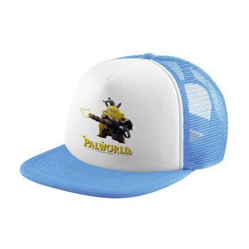 Palworld, Καπέλο παιδικό Soft Trucker με Δίχτυ ΓΑΛΑΖΙΟ/ΛΕΥΚΟ (POLYESTER, ΠΑΙΔΙΚΟ, ONE SIZE)
