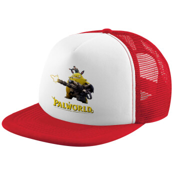 Palworld, Καπέλο παιδικό Soft Trucker με Δίχτυ Red/White 