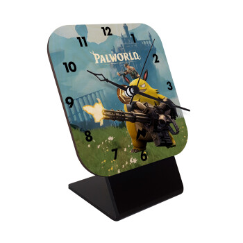 Palworld, Quartz Table clock in natural wood (10cm)