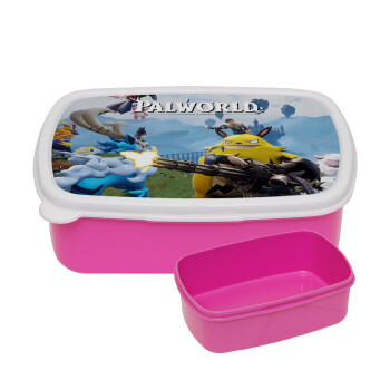 Palworld, ΡΟΖ παιδικό δοχείο φαγητού (lunchbox) πλαστικό (BPA-FREE) Lunch Βox M18 x Π13 x Υ6cm