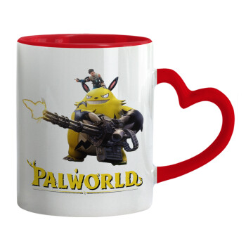 Palworld, Mug heart red handle, ceramic, 330ml