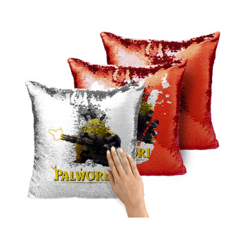 Palworld, Μαξιλάρι καναπέ Μαγικό Κόκκινο με πούλιες 40x40cm περιέχεται το γέμισμα