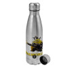 Metallic water bottle, stainless steel, 750ml