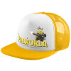 Adult Soft Trucker Hat with Yellow/White Mesh (POLYESTER, ADULT, UNISEX, ONE SIZE)