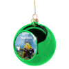 Green Christmas tree ornament ball 8cm