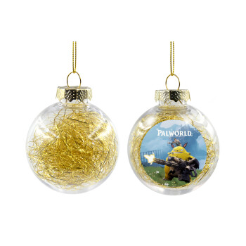 Palworld, Χριστουγεννιάτικη μπάλα δένδρου διάφανη με χρυσό γέμισμα 8cm