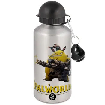 Palworld, Μεταλλικό παγούρι νερού, Ασημένιο, αλουμινίου 500ml