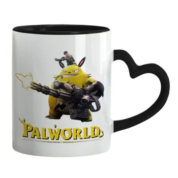 Palworld, Mug heart black handle, ceramic, 330ml