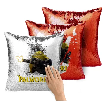 Palworld, Μαξιλάρι καναπέ Μαγικό Κόκκινο με πούλιες 40x40cm περιέχεται το γέμισμα