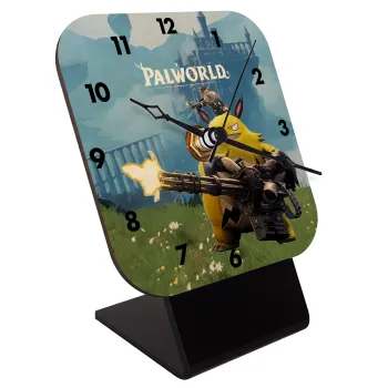 Palworld, Quartz Table clock in natural wood (10cm)