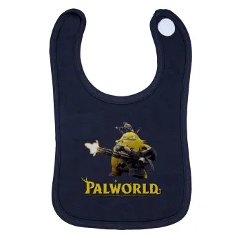 Palworld, Σαλιάρα με Σκρατς 100% Organic Cotton Μπλε (0-18 months)