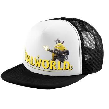 Palworld, Καπέλο παιδικό Soft Trucker με Δίχτυ ΜΑΥΡΟ/ΛΕΥΚΟ (POLYESTER, ΠΑΙΔΙΚΟ, ONE SIZE)