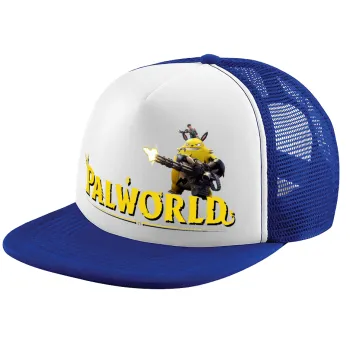 Palworld, Καπέλο παιδικό Soft Trucker με Δίχτυ ΜΠΛΕ/ΛΕΥΚΟ (POLYESTER, ΠΑΙΔΙΚΟ, ONE SIZE)